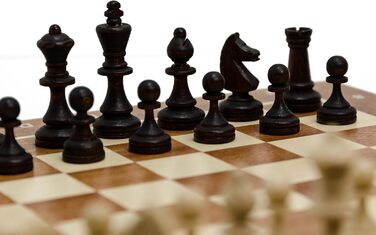 Професійний шаховий набір Master Of Chess №3, дерев'яна інкрустована дошка 35 см, фігури Стаунтон, для турнірів