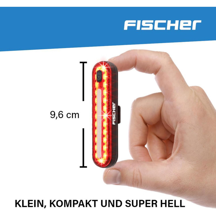 Фариса LED акумуляторний задній ліхтар для велосипеда, велосипедна підсвітка, акумуляторний, IPX4, чорний, з гальмоіндикатором