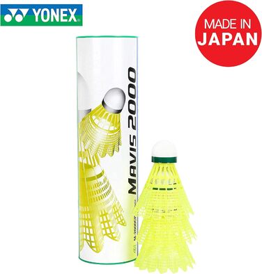 Кришка для бадмінтону Yonex Mavis 2000 Green Cap Nylon, 6 штук, жовта