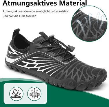 Жіночі шльопанці Sagaro для плавання та відпочинку, дихаючі, швидко сохнуть, широка передня частина, розмір 35-43, білий/чорний