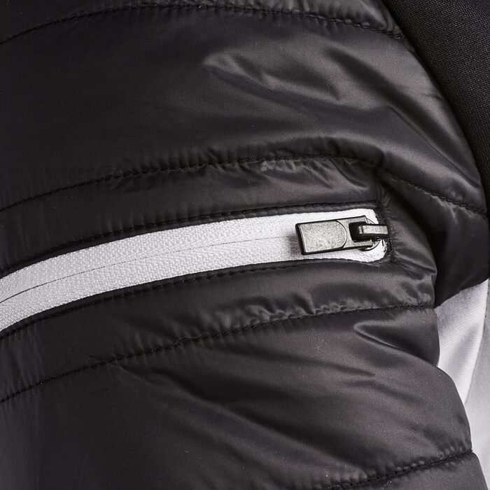 Чоловіча лижна куртка Black Crevice для гірськолижного туризму. Тепла зимова куртка з нейлону, PES та спандексу. Вітро- та водонепроникна, з великою свободою рухів. Чорно-біла.