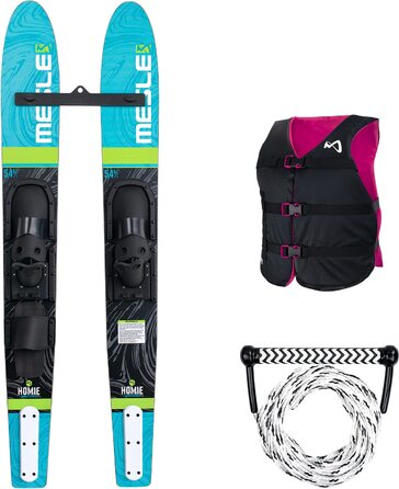 MESLE Комбо Ватерскі Набір Homie 139 см, Жилет Sportsman & Лейн Комбо, Ватерскі для дітей та підлітків, для початківців та досвідчених до 60 кг (berry, Universal)