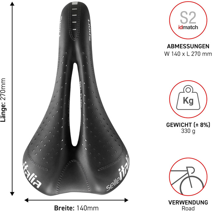 Сідло Selle Italia Sport Gel Flow Schwarz S2 - комфортне сідло для велосипеда