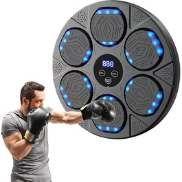 Музична боксерська машина Swetfela з рукавичками, 9 режимів швидкості, Bluetooth, LED, для дорослих та дітей