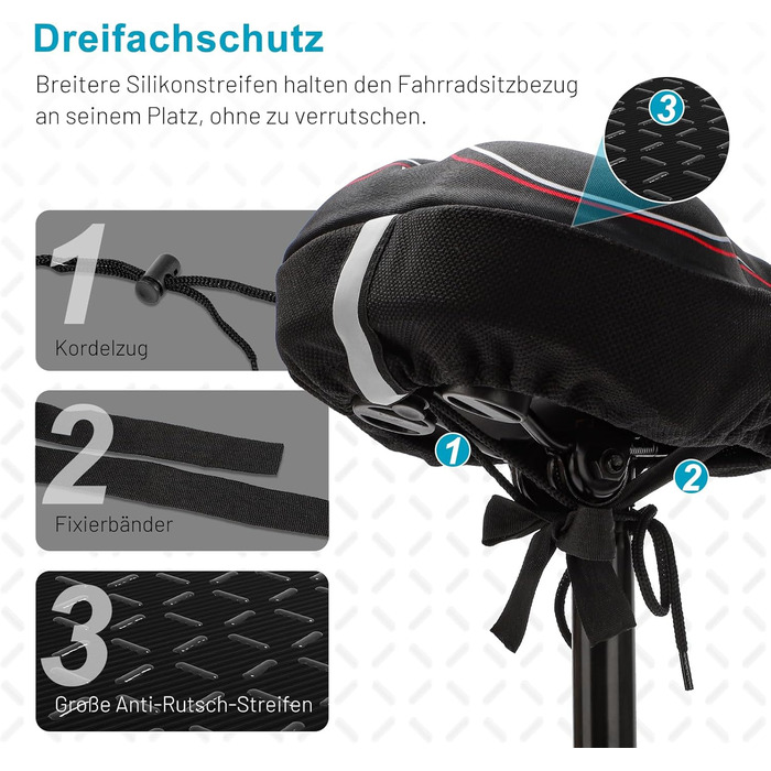 Покриття на велосипедний сідло з двошаровою піною Memory Foam, ергономічне крісло для велосипеда, для жінок та чоловіків. Підходить для більшості велосипедів. Перед покупкою виміряйте сідло. YG57