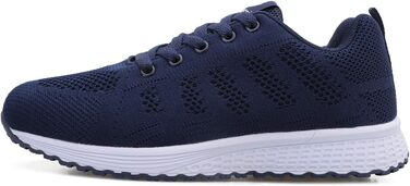 Жіночі кросівки з повітряною подушкою для залу та вулиці. Зручні спортивні кросівки на шнурівці, дихаючі, розміри 35-44 EU, колір: темно-синій (Navy Blue)