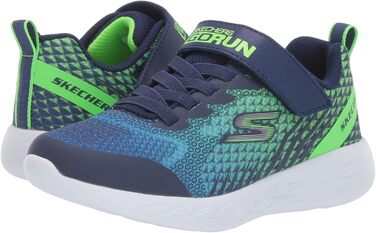 Дитячі кросівки Skechers Go Run 600 Baxtux, 37 EU, темно-синій, сітка, синтетика, оздоблення лайм