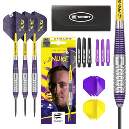 Дротики Target Darts Luke Littler Brass Steel Tip 22 г – набір дротиків The Nuke Player Edition з латуні для дартсу, аксесуари для дартсу