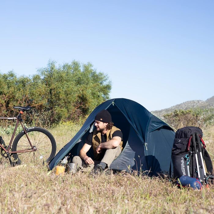 Намет Naturehike Ultraleicht 1-2 особи для кемпінгу, водонепроникний, вітрозахисний, купольний - Navy (1 особа)