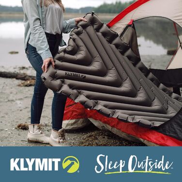 Каремат Klymit Static V Luxe Extra Wide 76 см для кемпінгу, туризму та походів 198x76x7.6 см