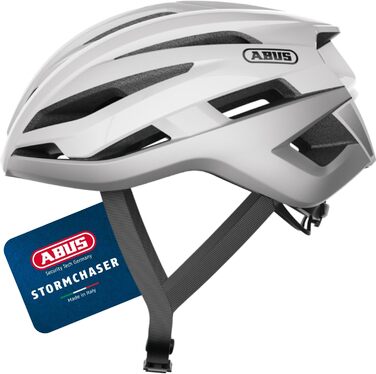 ABUS StormChaser шолом для шосе на велосипеді - Легкий та комфортний шолом для професійного велоспорту, білий (59-61 см)