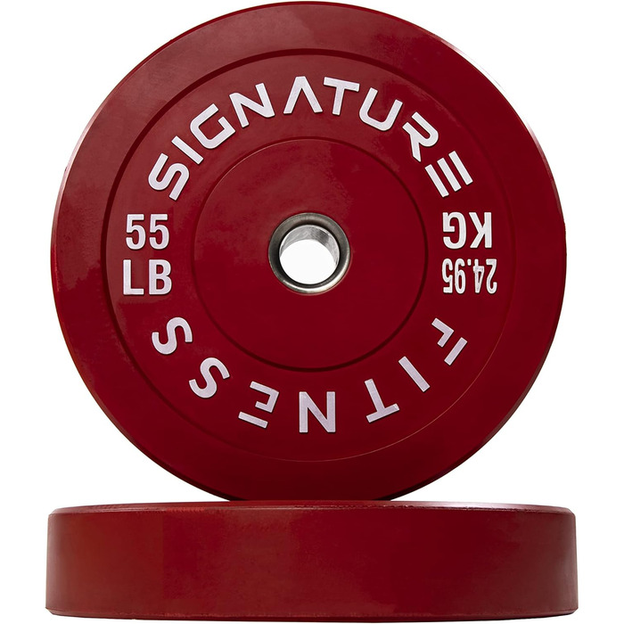 Олімпійський диск Signature Fitness 25 кг, сталева втулка, 5,1 см, кольоровий