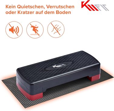 Степпер для дому KM-Fit | Степ-бенч для фітнесу з регулюванням висоти | Спортивний степпер для аеробіки до 200 кг