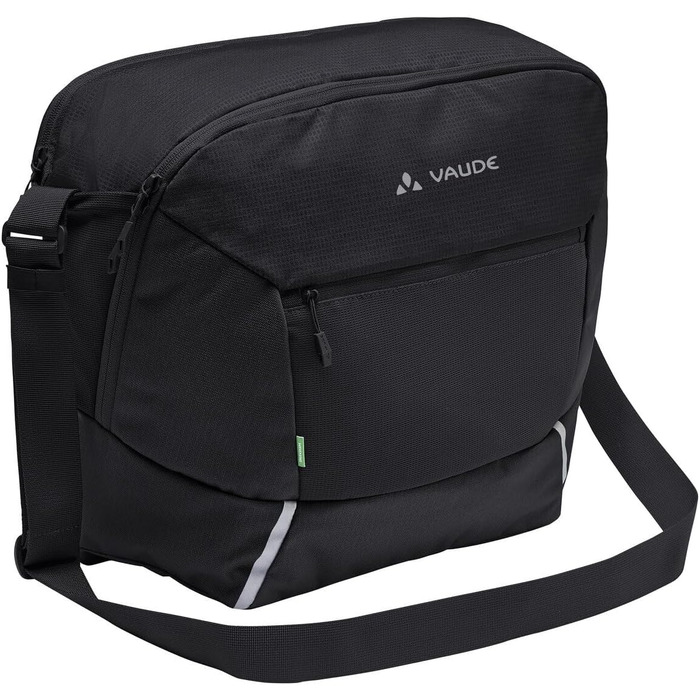Месенджер-сумка VAUDE Cycle Messenger L для велосипеда, 20 л, чорна, з дощовиком, універсальний розмір