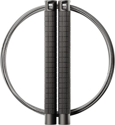 RPM Comp4 - Преміум-стрибкове канат для професіоналів. Алюмінієві ручки, регульована довжина, швидка ротація для Double Unders. Ідеально для функціонального фітнесу та фітнес-тренувань. Колір: True Black