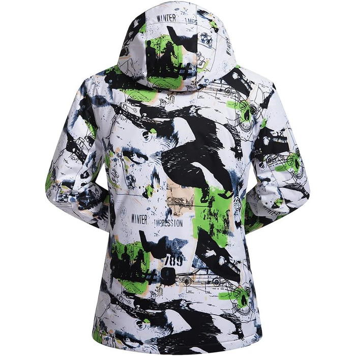 Комплект гірськолижний чоловічий HOTIAN: куртка та штани, зелено-чорний (XL), водонепроникний, вітронепроникний