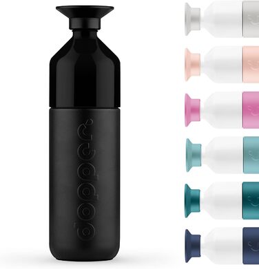 Термос Dopper Insulated Blazing Black 1 л – подвійні стінки, нержавіюча сталь, герметична, зберігає холод 24 год/тепло 9 год, пляшка для води, чаю, кави