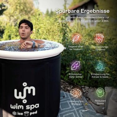 Складана ванна для крижаних купань Ice Pod Pro (90×75 см) з озоновим фільтром, ThermoDome та термометром — мобільна криотерапія для дому та вулиці