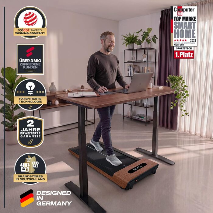 Бігова доріжка Sportstech WalkingPad Pro для дому: складана, до 8 км/год, з лічильником кроків, для офісу, 120 кг, з додатком, тиха, німецька якість