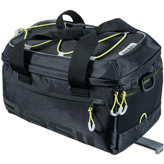 Велосумка Basil Miles Trunkbag Lime, водонепроникна, з адаптерною пластиною, світловідбивна, універсальний розмір