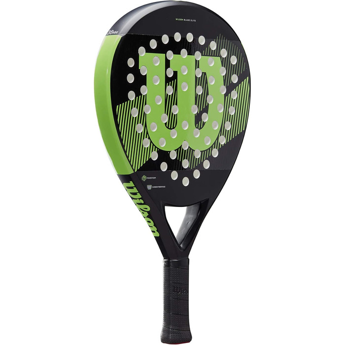 Падeль-ракетка Wilson Blade Elite, скловолокно/EVA, 365 г, чорний/зелений, WR033011U2
