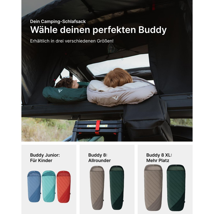 Спальний мішок Qeedo Buddy XL 8 XXL, надширокий, Outdoor літній (8-25°C) 3 сезони - для дорослих та юнаків (до 220см), поверхня Peach Skin, колір Pinegreen