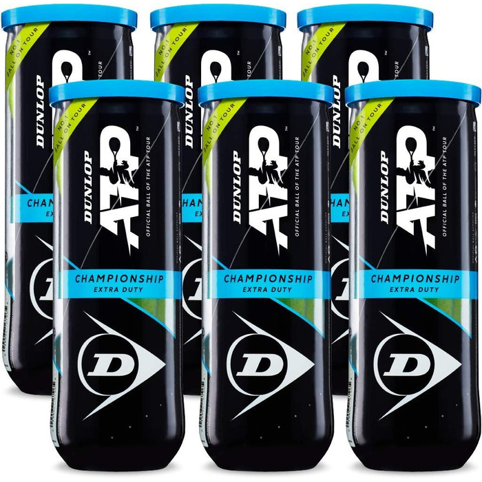 Тенісні м'ячі Dunlop ATP Championship 6x3 (US), банка