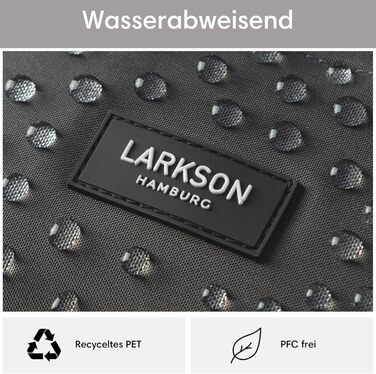 Рюкзак LARKSON для підлітків, дівчат та хлопців, сірий, універсальний для школи, 16'' відділення для ноутбука, з переробленого PET, водовідштовхувальний