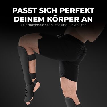 FIGHTR® Захист гомілки з ідеальною посадкою та товстою підкладкою для кікбоксингу, ММА, муай-тай та інших єдиноборств