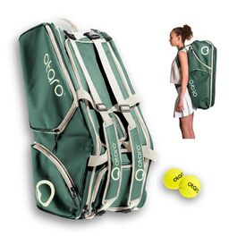 Сумка для тенісу Otaro Tennistasche 82L: Термосумка для 4 ракеток, відділення для взуття та охолодження, відділення для ноутбука, водостійка, зелена