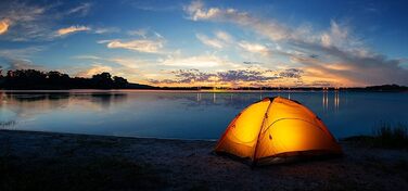 Ліхтар намету Dunlop Outdoor Camping LED 1000 люмен, 4 режими, регулювання яскравості, ударостійкий, вологозахист IP44, 46 SMD, без індикатора Standby (Помаранчевий)