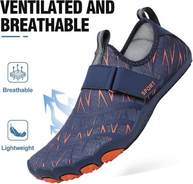 Чоловічі та жіночі аквашузи для плавання та відпочинку на пляжі, швидковисихаючі, антиковзаючі, розмір 35-47, колір блакитний