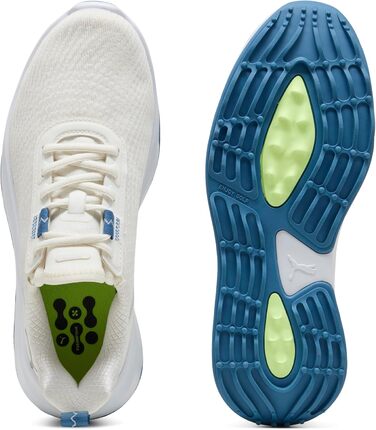 Жіноче golf-взуття PUMA Ignite Elevate X - кросівки для гольфу (38 EU, білий/блакитний)