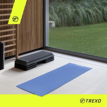 Аеробний степ-платформа TREXO для фітнесу, кардіо та домашніх тренувань, регульована висота 10/15/20 см, навантаження до 250 кг, 109x41 см, рожевий/оранжевий/сірий/зелений/фіолетовий