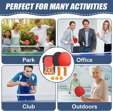 Набір для настільного тенісу Flintronic: 2 ракетки + 3 м'ячі, з сумкою для початківців та професіоналів