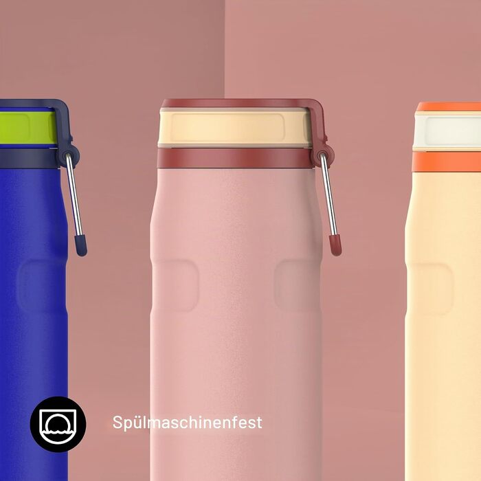 Термопляшка STANLEY 1913 IceFlow Bottle Twist Flip 0.47L, Peach Rose — вакуумна пляшка для напоїв