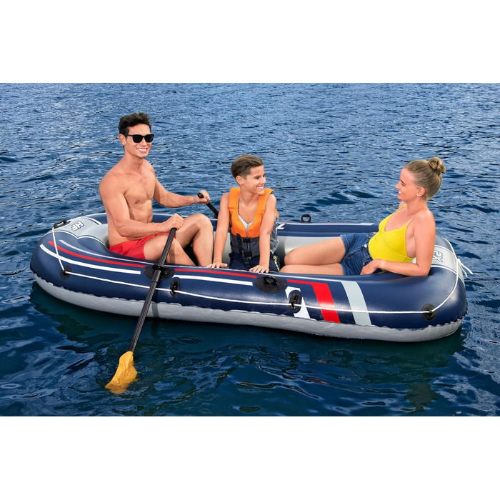 Надувний човен Bestway Hydro-Force Treck X2 255x127x36 см з веслами, комплект для відпочинку на воді