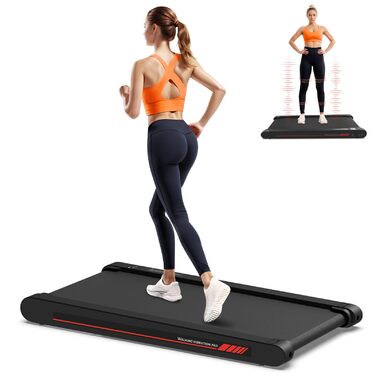 Sperax Килимок для ходьби з вібрацією 3-в-1 для бігового тренажера, з пультом дистанційного керування, 0.3-6 км/год, для дому та офісу, чорний/сірий