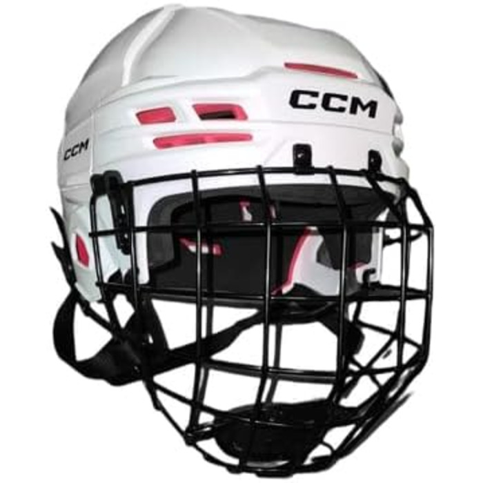 Хокейний шолом CCM Tacks 70 Combo для дорослих, білий