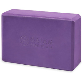 Блок для йоги Gaiam Essentials, EVA-піна, 9×6×3 дюйми — аксесуар для йоги, пілатесу, медитації, розтяжки