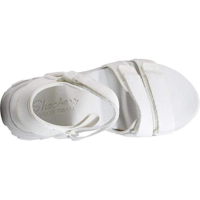 Сандли Skechers D'lites-Fresh Catch на підборах (37 EU, білий, Opulenter Garten)
