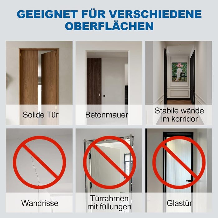 Кімнатна турнік MonkeyTail для дверного прорізу 72-95 см, без свердління, з 360° замком та PVC-килимком, вантажопідйомність 150 кг, багатофункціональний турнік