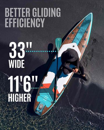 SUP дошка ZLX 350x83 см, набір для Stand Up Paddling, зелена (під дерево), до 200 кг