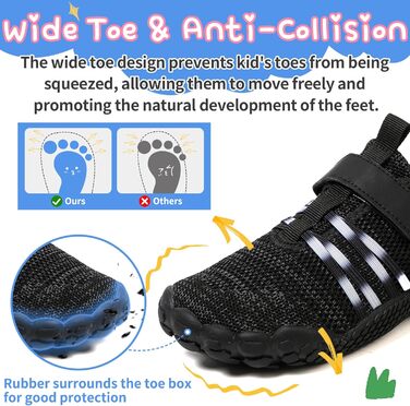 MIFAWA дитячі шкарпетки-кросівки для хлопчиків та дівчаток. Мінімалістичні кросівки з широкою передньою частиною та нульовим перепадом. Ідеальні аквашузи, плавальні та пляжні аксесуари. Розміри 26-37 (26 EU, чорно-білі)