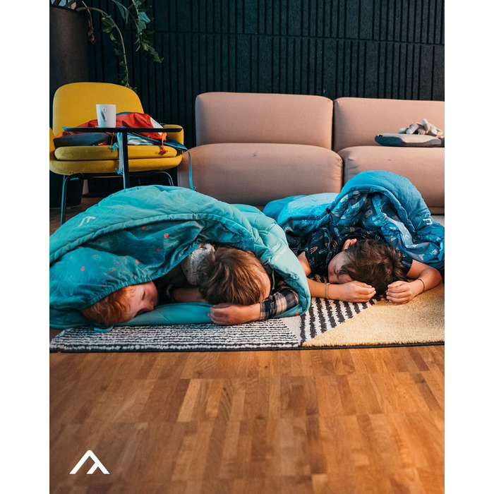 Спальник дитячий Qeedo Buddy Junior Camping 3 сезони (10-25°C) для хлопчиків та дівчаток до 140 см / 10 років Turtlemint