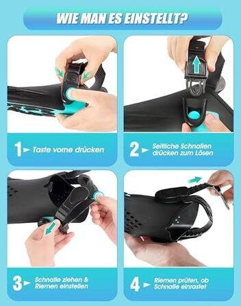 Набір для снорклінгу для дорослих: складана маска з трубкою та ластами, CO2-безпечна, проти запотівання та без витоку, з сумкою. Маска та ласти S/M, чорно-зелений колір