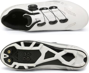 Кросівки для гірського велосипеда MTB, унісекс, сумісні з SPD, з клітами, 46 EU, білі