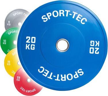 Олімпійський бампер-диск Sport-Tec 20 кг, Ø50 мм, синій