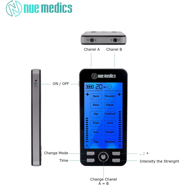 NueMedics TENS 24: Мультифункціональний масажер для м'язів та зняття болю (комплект)