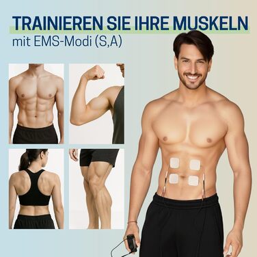 Med-Fit 3 TENS + EMS Апарат для електростимуляції м'язів та знеболення (2 канали) - медичний прилад IIa класу для лікування болю в спині, ішіасу, артрозу, шиї, плечей та нарощування м'язів